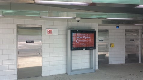 Electrical_Communication_Bathroom doors at CTA Station