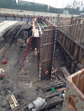 Halsted South Abutment Framing