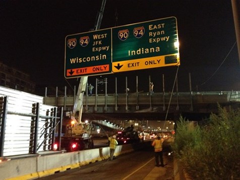 Installation of Bridge Mounted Sign