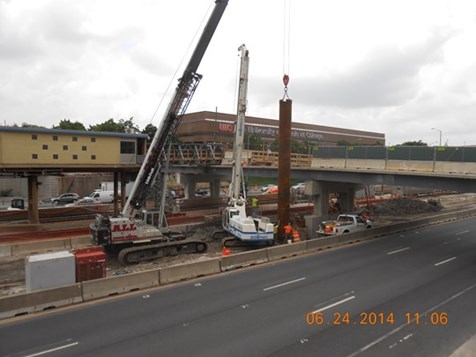 Morgan Street Bridge Construction - Drilled Shaft Operation