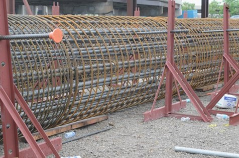 Reinforced bar assembly at the IDOT 25th st. yard