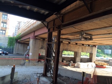 Temo shoring for CTA station