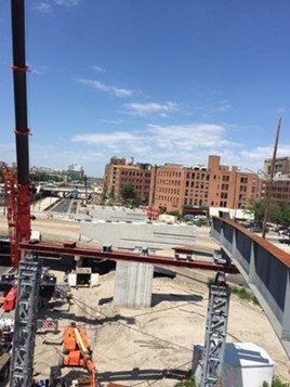 Unit 5 Beam Erection Looking West NW Flyover
